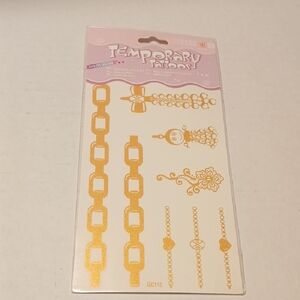 Gold Tone Temporary Tattoos NWT